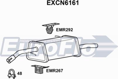 EuroFlo EXCN6161 - Глушник вихлопних газів кінцевий autocars.com.ua