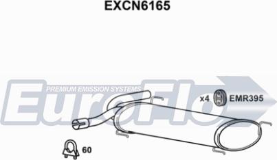 EuroFlo EXCN6165 - Глушник вихлопних газів кінцевий autocars.com.ua