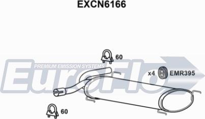 EuroFlo EXCN6166 - Глушник вихлопних газів кінцевий autocars.com.ua