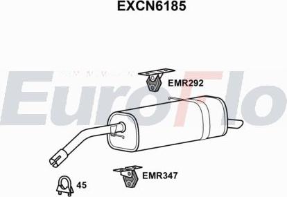 EuroFlo EXCN6185 - Вкладиш глушника, глушник вихлопних газів кінцевий autocars.com.ua