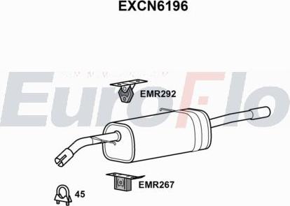 EuroFlo EXCN6196 - Глушник вихлопних газів кінцевий autocars.com.ua