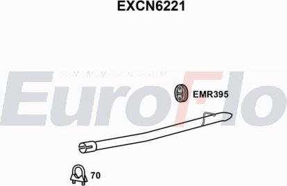 EuroFlo EXCN6221 - Вкладиш глушника, глушник вихлопних газів кінцевий autocars.com.ua