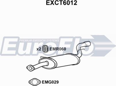 EuroFlo EXCT6012 - Глушник вихлопних газів кінцевий autocars.com.ua