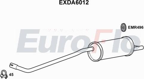 EuroFlo EXDA6012 - Глушник вихлопних газів кінцевий autocars.com.ua