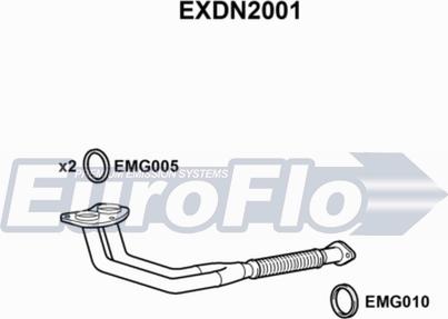 EuroFlo EXDN2001 - Труба вихлопного газу autocars.com.ua