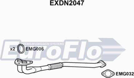 EuroFlo EXDN2047 - Труба выхлопного газа autodnr.net