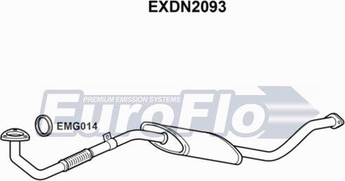 EuroFlo EXDN2093 - Труба вихлопного газу autocars.com.ua