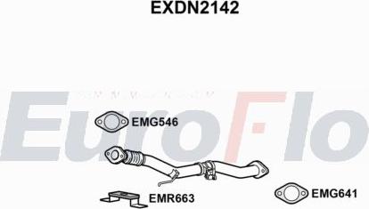 EuroFlo EXDN2142 - Вкладиш глушника, глушник вихлопних газів кінцевий autocars.com.ua