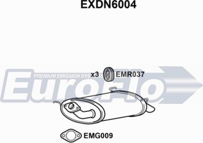 EuroFlo EXDN6004 - Глушник вихлопних газів кінцевий autocars.com.ua