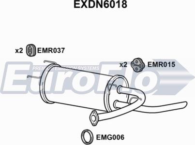 EuroFlo EXDN6018 - Глушник вихлопних газів кінцевий autocars.com.ua