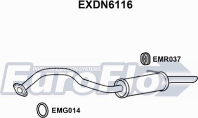 EuroFlo EXDN6116 - Глушник вихлопних газів кінцевий autocars.com.ua