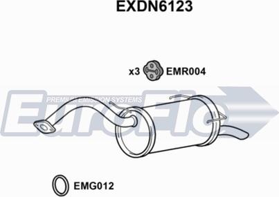 EuroFlo EXDN6123 - Глушник вихлопних газів кінцевий autocars.com.ua