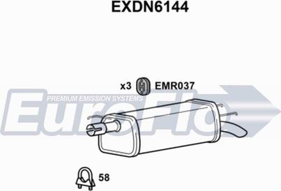 EuroFlo EXDN6144 - Глушитель выхлопных газов, конечный autodnr.net