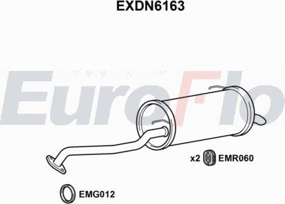 EuroFlo EXDN6163 - Глушник вихлопних газів кінцевий autocars.com.ua