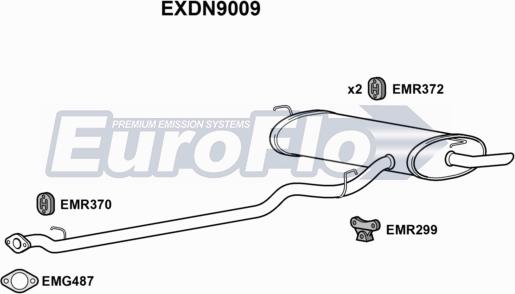 EuroFlo EXDN9009 - Середній / кінцевий глушник ОГ autocars.com.ua