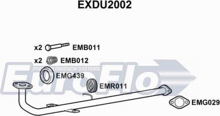 EuroFlo EXDU2002 - Труба вихлопного газу autocars.com.ua