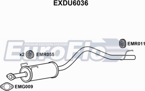 EuroFlo EXDU6036 - Глушник вихлопних газів кінцевий autocars.com.ua
