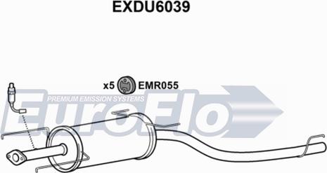 EuroFlo EXDU6039 - Глушник вихлопних газів кінцевий autocars.com.ua