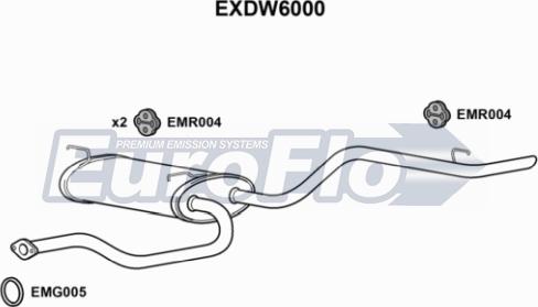 EuroFlo EXDW6000 - Глушитель выхлопных газов, конечный autodnr.net