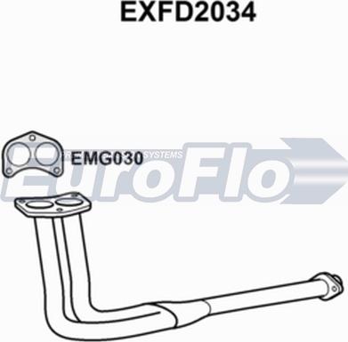 EuroFlo EXFD2034 - Труба вихлопного газу autocars.com.ua