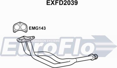 EuroFlo EXFD2039 - Труба вихлопного газу autocars.com.ua