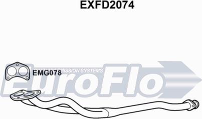 EuroFlo EXFD2074 - Труба выхлопного газа autodnr.net