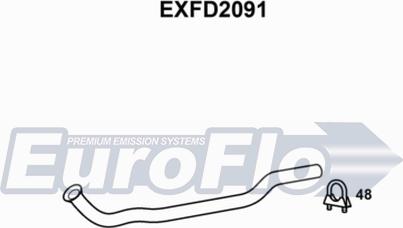 EuroFlo EXFD2091 - Труба вихлопного газу autocars.com.ua