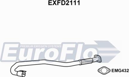 EuroFlo EXFD2111 - Труба вихлопного газу autocars.com.ua