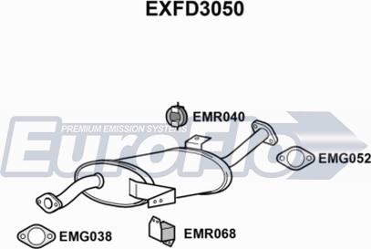EuroFlo EXFD3050 - Середній глушник вихлопних газів autocars.com.ua