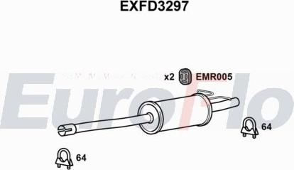 EuroFlo EXFD3297 - Середній глушник вихлопних газів autocars.com.ua