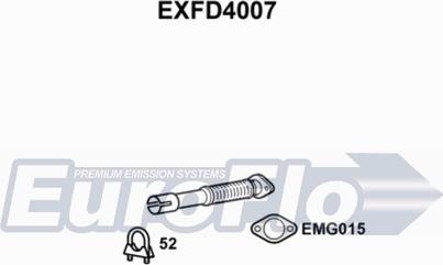 EuroFlo EXFD4007 - Труба вихлопного газу autocars.com.ua