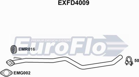 EuroFlo EXFD4009 - Труба вихлопного газу autocars.com.ua
