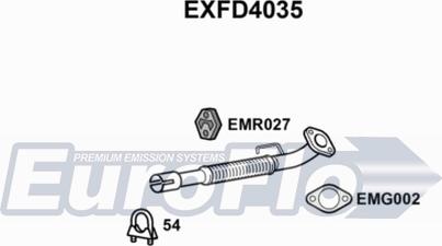 EuroFlo EXFD4035 - Труба вихлопного газу autocars.com.ua