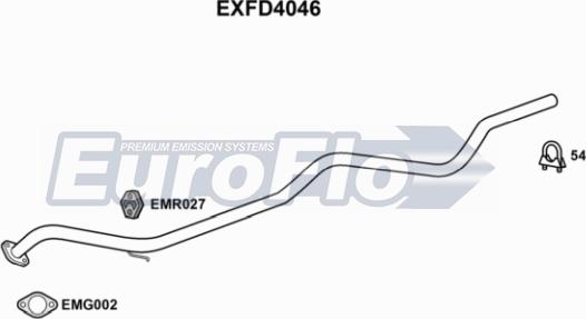 EuroFlo EXFD4046 - Труба вихлопного газу autocars.com.ua