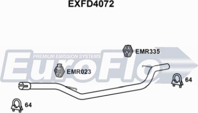 EuroFlo EXFD4072 - Труба вихлопного газу autocars.com.ua