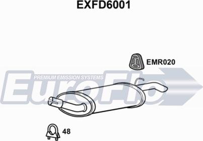 EuroFlo EXFD6001 - Глушник вихлопних газів кінцевий autocars.com.ua