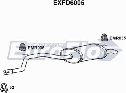 EuroFlo EXFD6005 - Глушник вихлопних газів кінцевий autocars.com.ua