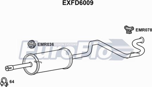 EuroFlo EXFD6009 - Глушник вихлопних газів кінцевий autocars.com.ua