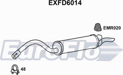 EuroFlo EXFD6014 - Глушник вихлопних газів кінцевий autocars.com.ua