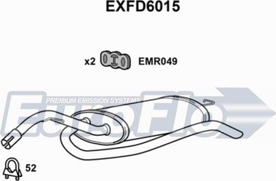 EuroFlo EXFD6015 - Глушитель выхлопных газов, конечный autodnr.net