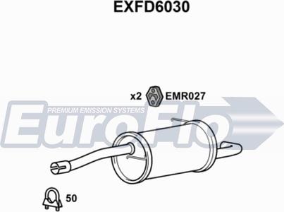 EuroFlo EXFD6030 - Глушник вихлопних газів кінцевий autocars.com.ua