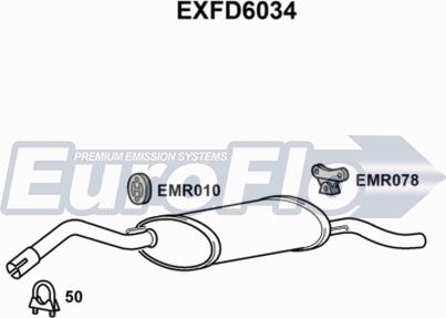 EuroFlo EXFD6034 - Глушитель выхлопных газов, конечный autodnr.net