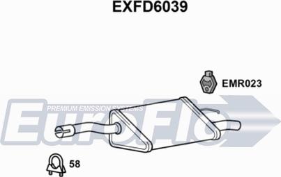 EuroFlo EXFD6039 - Глушник вихлопних газів кінцевий autocars.com.ua