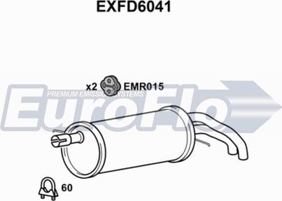 EuroFlo EXFD6041 - Глушник вихлопних газів кінцевий autocars.com.ua