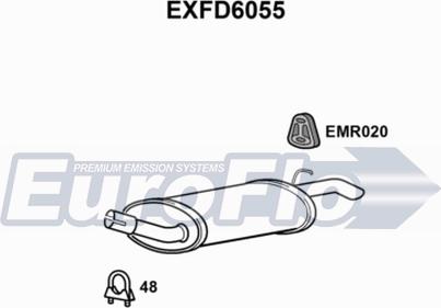 EuroFlo EXFD6055 - Глушник вихлопних газів кінцевий autocars.com.ua