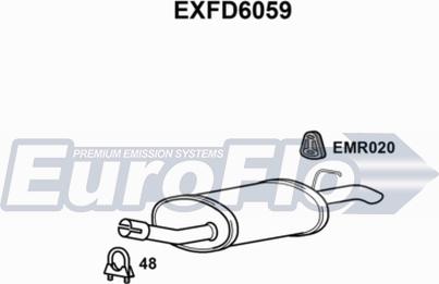 EuroFlo EXFD6059 - Глушник вихлопних газів кінцевий autocars.com.ua