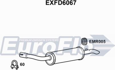 EuroFlo EXFD6067 - Глушник вихлопних газів кінцевий autocars.com.ua