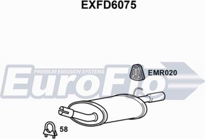 EuroFlo EXFD6075 - Глушник вихлопних газів кінцевий autocars.com.ua