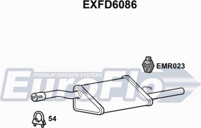 EuroFlo EXFD6086 - Глушник вихлопних газів кінцевий autocars.com.ua