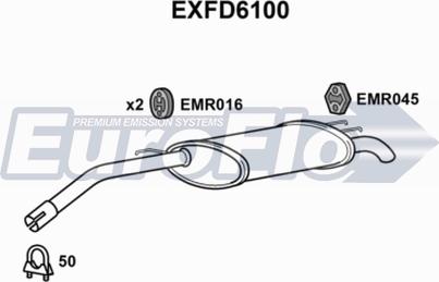 EuroFlo EXFD6100 - Глушник вихлопних газів кінцевий autocars.com.ua